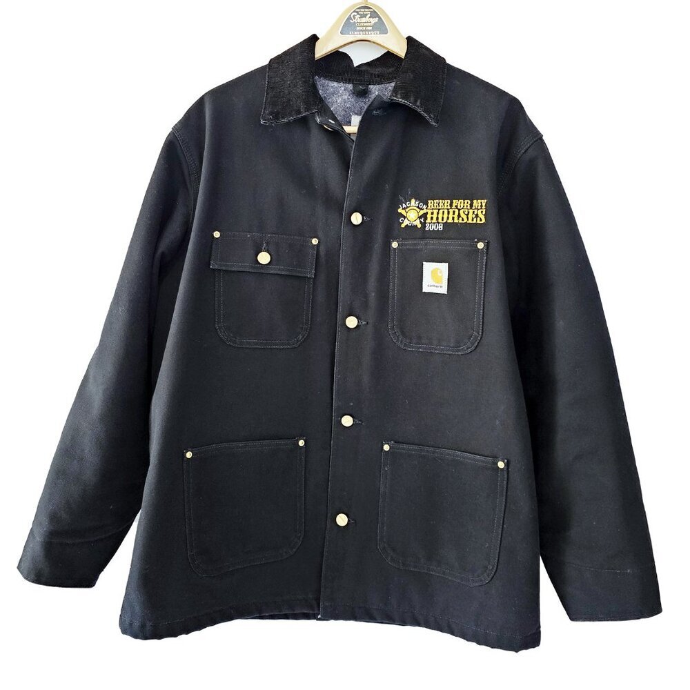 Carhartt Beer for My Horses Film Cast and Crew Black Duck Cloth Jacket